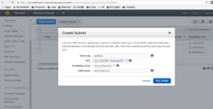 AWS VPC subnet